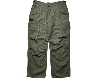 Vintage M-65 Type Cargo Shorts 1970s | US Army Military Pants | OG