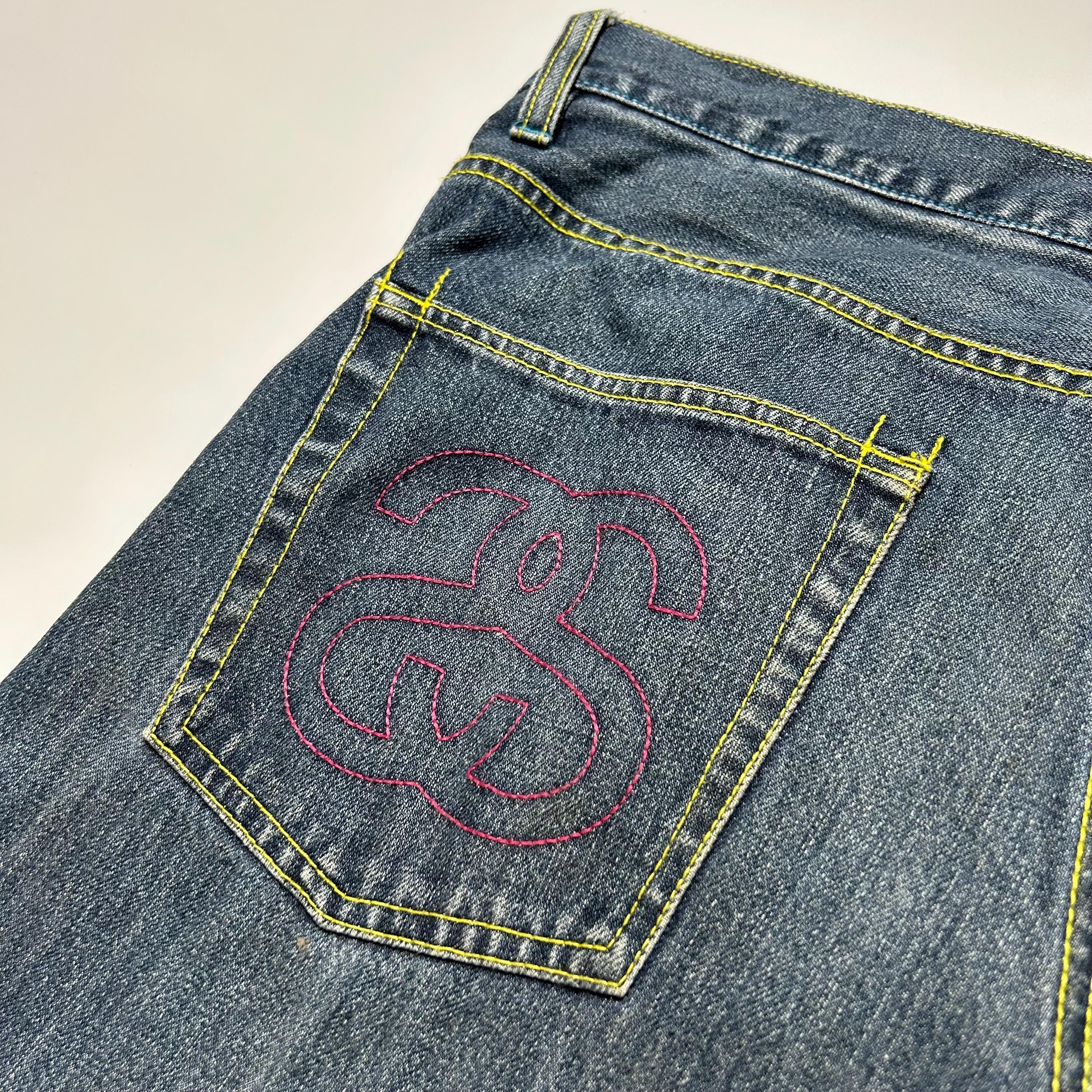 Vintage Stussy Rough Rugged Denim Skull Logo Jeans Pants - Etsy