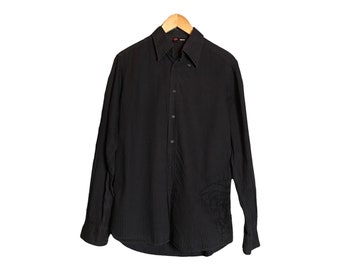 Versace Sport Medusa Embroidery Logo Long Sleeve Shirt