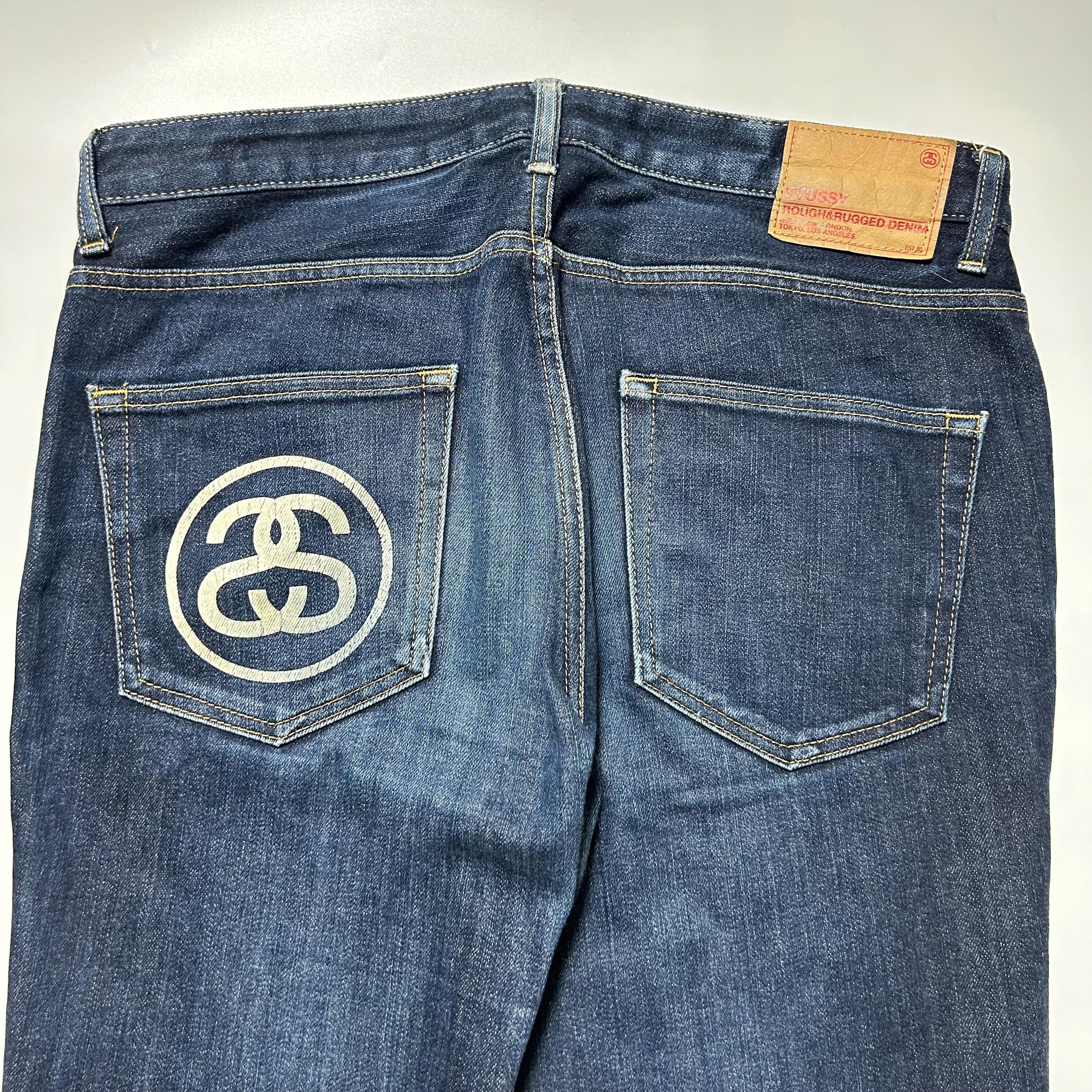 Vintage Stussy Logo Denim Jeans Pants - Etsy