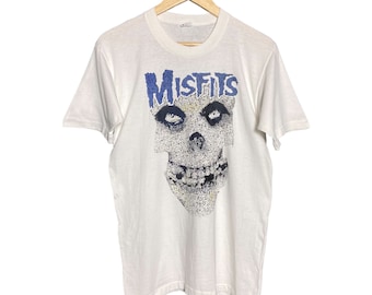Vintage 1980s Misfits Skull Punk Band Tee