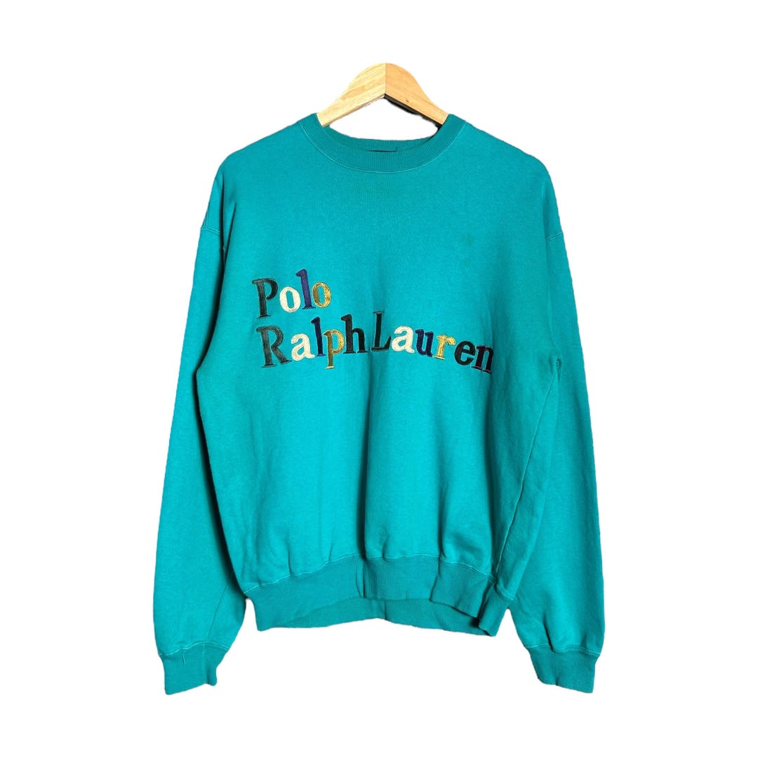 Vintage 90s Polo Ralph Lauren Multi Color Logo Sweatshirt - Etsy