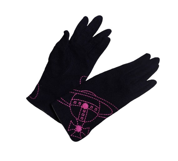 vivienne westwood ヴィヴィアンウエストウッド手袋 刺繍ロゴ付き Vivienne Westwood Embroidery Big Logo Gloves Women - Etsy