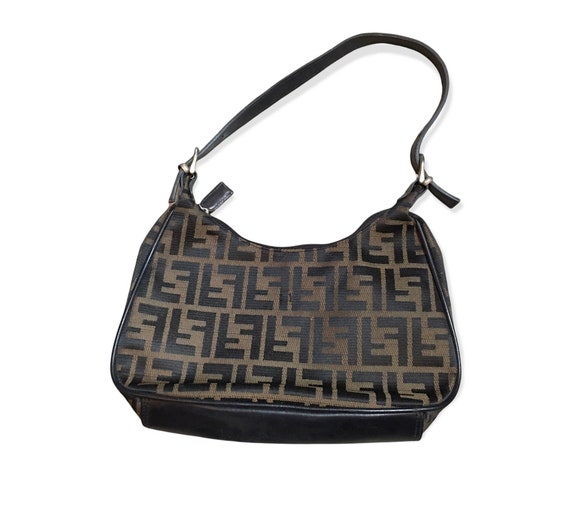 Fendi FF Monogram Zucca Vintage Sling Shoulder Bag/handle Fendi FF Monogram Zucca Vintage Sling Shoulder Bag/handle