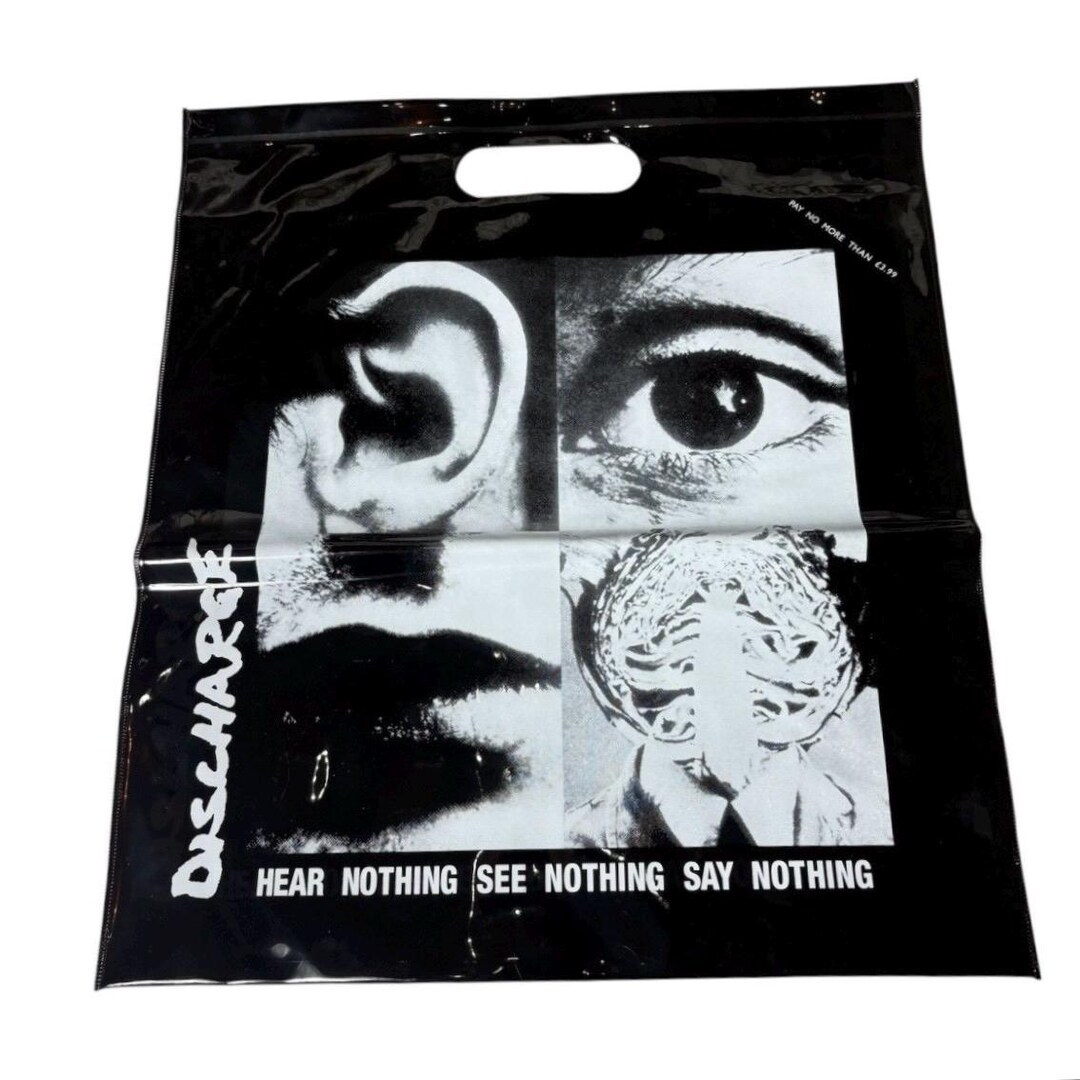 Nothing R Pouch Bags Vintage Discharge Hear Nothing Punk Tote Bag - Etsy