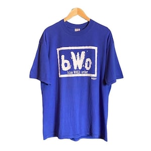 Vintage 90s Blue World Order Big Steve Cool ECW NWO Wrestling T-Shirt