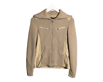 ATURO TAYAMA Japan Knit Pattern Turtle Neck Full Zip Jacket