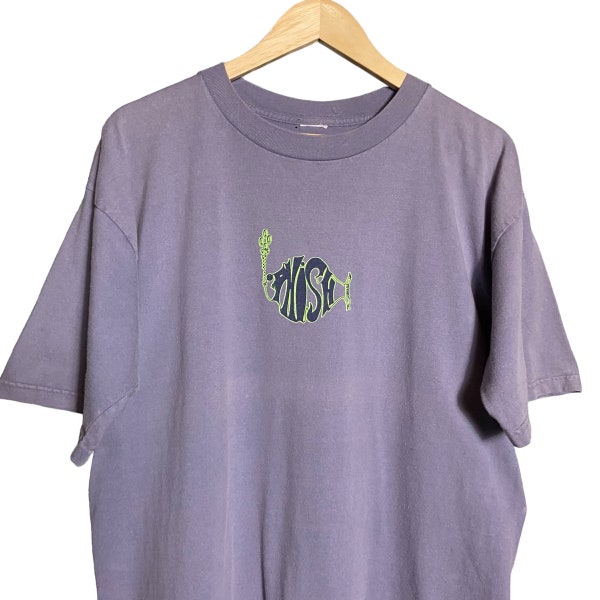 ONEITA Phish Band T-Shirt, Made in USA, Men's L Size cotton gray type Vintage Second Hand