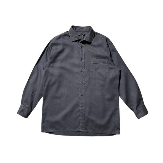 christian embroidered dress shirts 1990s Christian Lacroix Navy Persian Embroidery Shirt