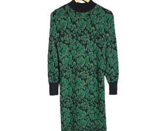 Vintage Yves Saint Laurent Blumen Monogramm Mini Kleid