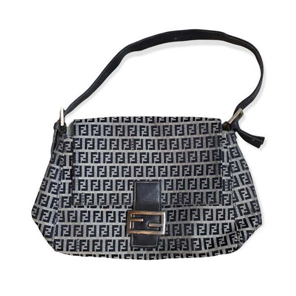 Fendi Monogram Vintage Sling Mama Baguette Shoulder Bag / Handle Bag/Porsche Bag