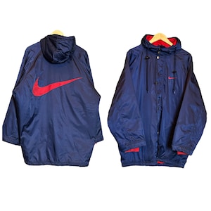 Vintage Nike Big Swoosh Embroidery Logo Hoodie Coat/Unisex