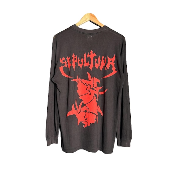 Vintage 90s Sepultura Roots Metal Band Long Sleeve Tshirt - Etsy