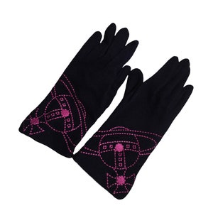 Vivienne Westwood Embroidery Big Logo Gloves Women