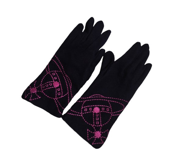 Vivienne Westwood Embroidery Big Logo Gloves Women - image 1