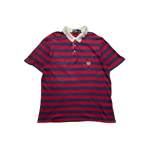 Vintage 90er Jahre Polo Ralph Lauren Striped Pocket Logo Polo