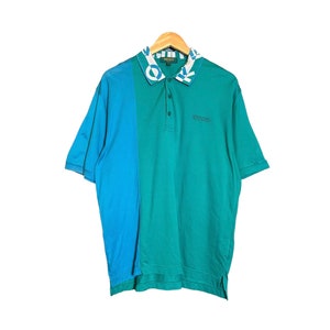 Kenzo Golf Embroidery Logo Color Block Big Logo Collared Polo Shirt