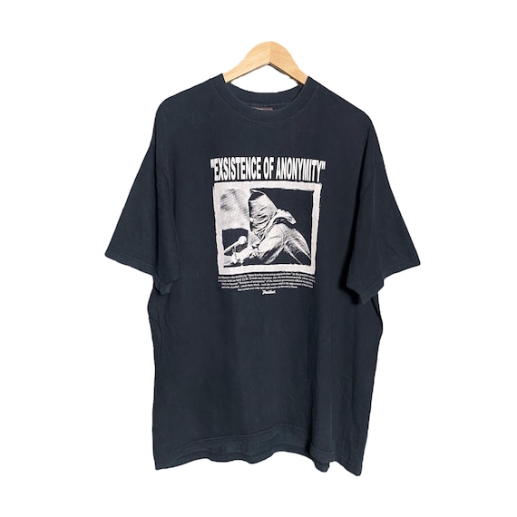 Vintage 90s Exsistence of Anonymity Axis of Evil Photo Graphic T