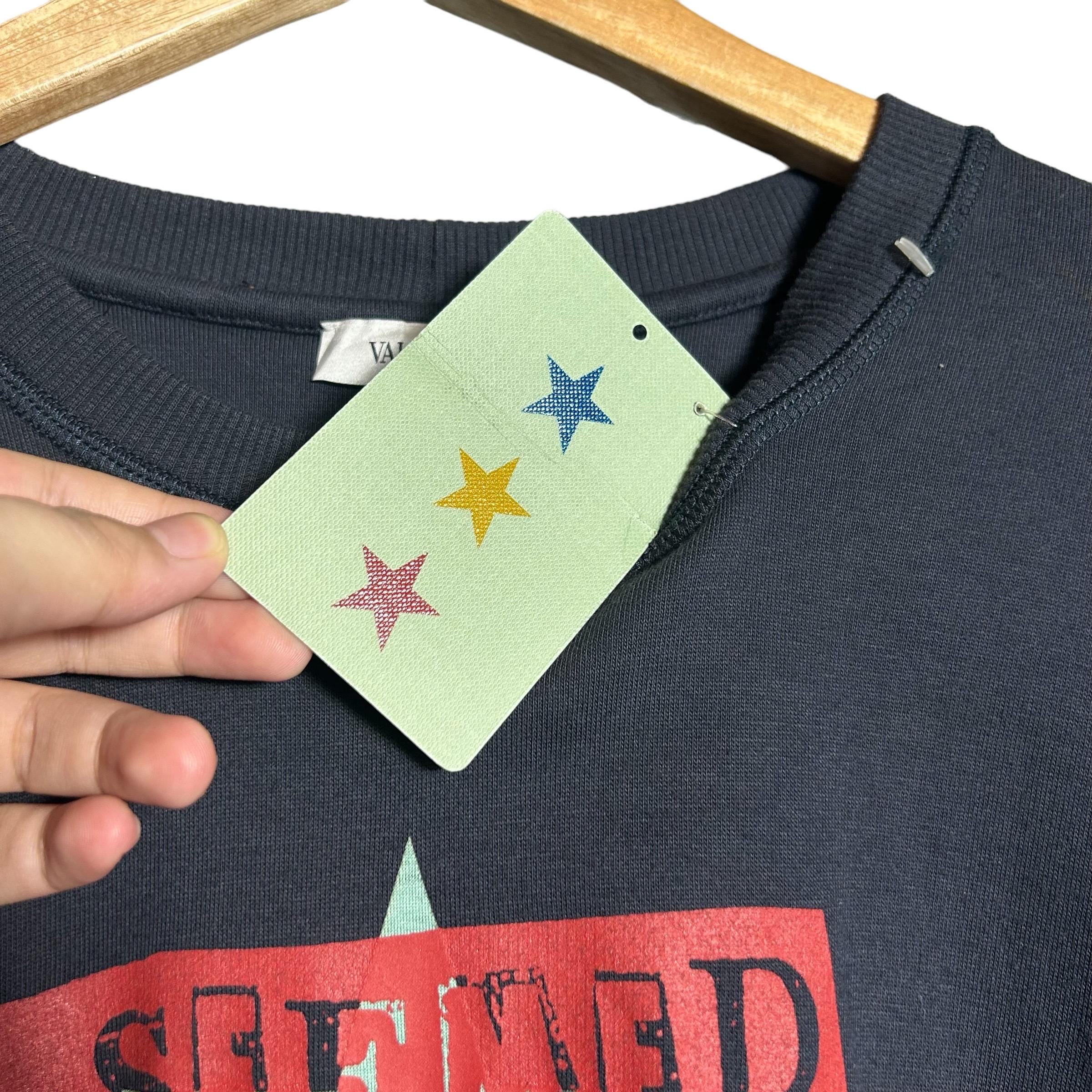 Valentino Three Star Graphic Sweatshirt - Etsy Valentino Three Star Graphic Sweatshirt - Etsy