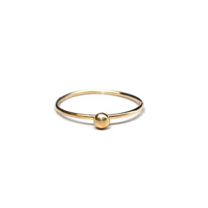 Sphere ring - 14k solid yellow gold OR sterling silver