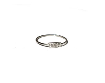 Hope ring - Sterling Silver or 14k yellow gold