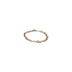Chain ring - 14k solid yellow gold
