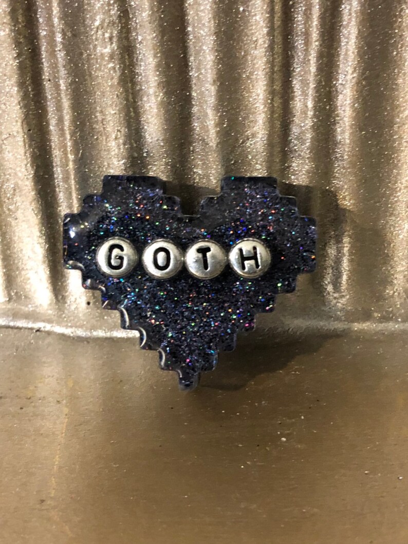 Sad girl Valentines keychainnecklace GOTH