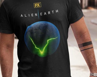 FX Alien Earth Tee | Xenomorph Invasion Graphic Tee | Xenomorph Space Horror Shirt | UFO Series Merch | Alien Sci-Fi Gift