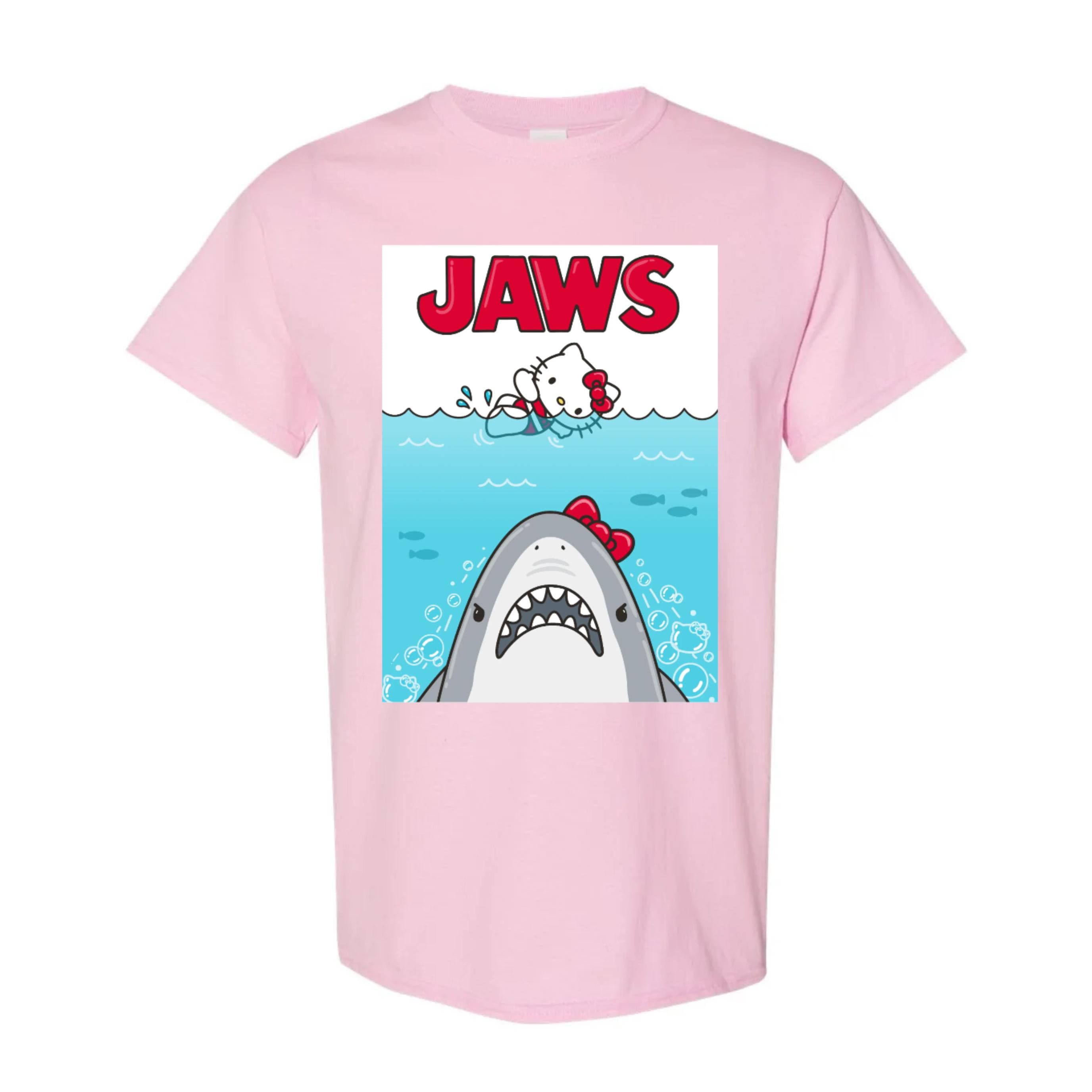 Hello Kitty Shark T-shirt | JAWS Parody Kawaii Graphic Tee | Cute ...