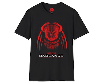 Camiseta Predator Badlands / Camiseta gráfica Jungle Hunter / Camiseta Alien Warrior / Ropa urbana unisex negra / Regalo para fans del cine y la ciencia ficción