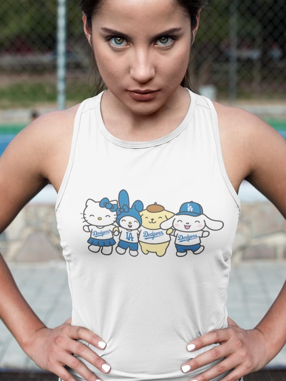 Sanrio Dodgers Tank Top | Hello Kitty & Friends Baseball Shirt