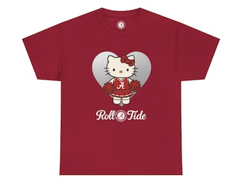 Hallo Kitty Alabama Shirt | Roll Tide Cheer T-Shirt | Crimson Tide Fan T-Shirt | Kawaii College Fussball Shirt | Bama Spieltag Kleidung