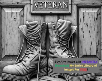 Imagen de botas militares de veteranos cortadas con láser Archivo de quemado / Diseño patriótico de EE. UU. Descarga digital / Gráficos de ilusión 3D PNG Foto Glowforge - 0348