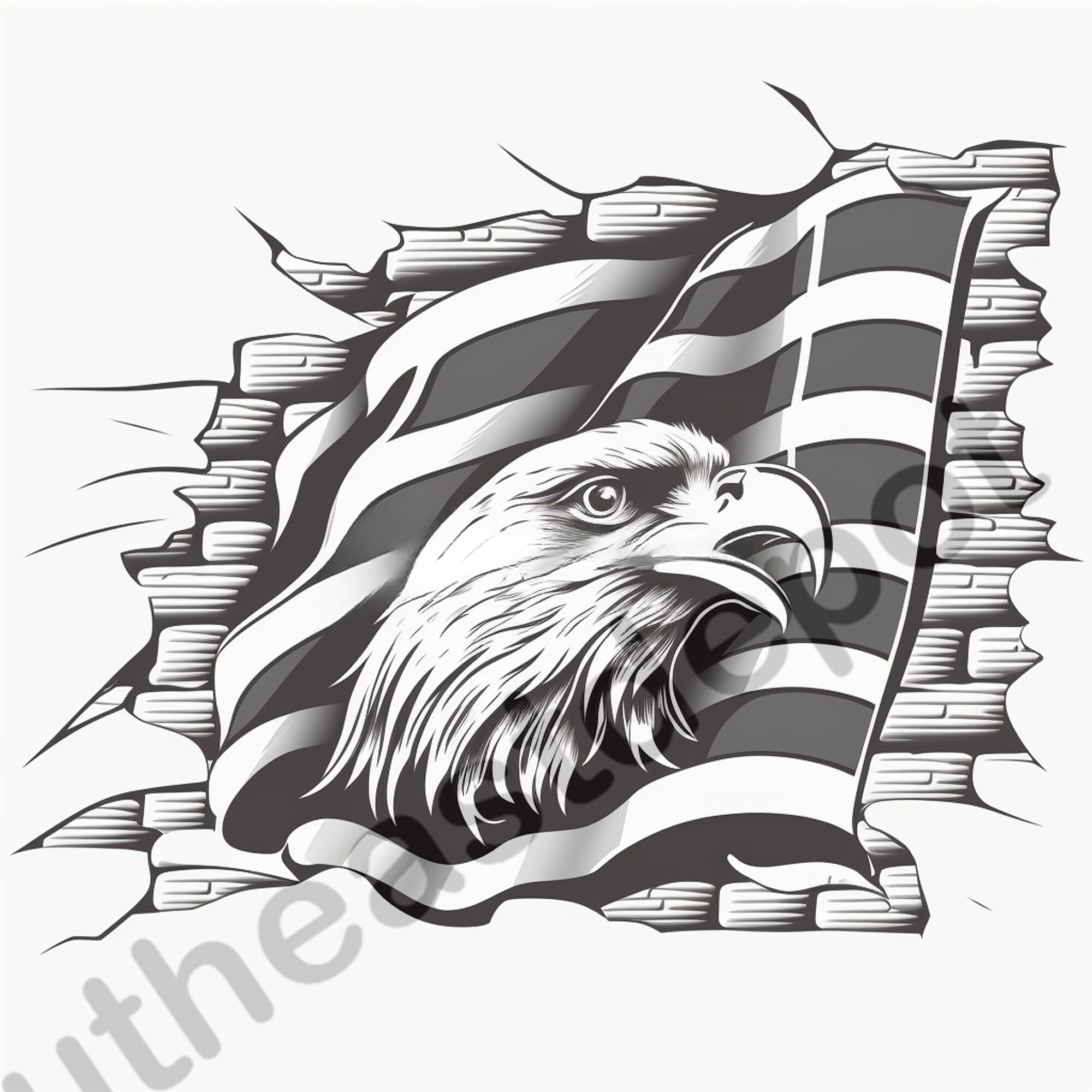 Ten Eagle Digital Design File Glowforge Lightburn Laser Ready Engrave ...