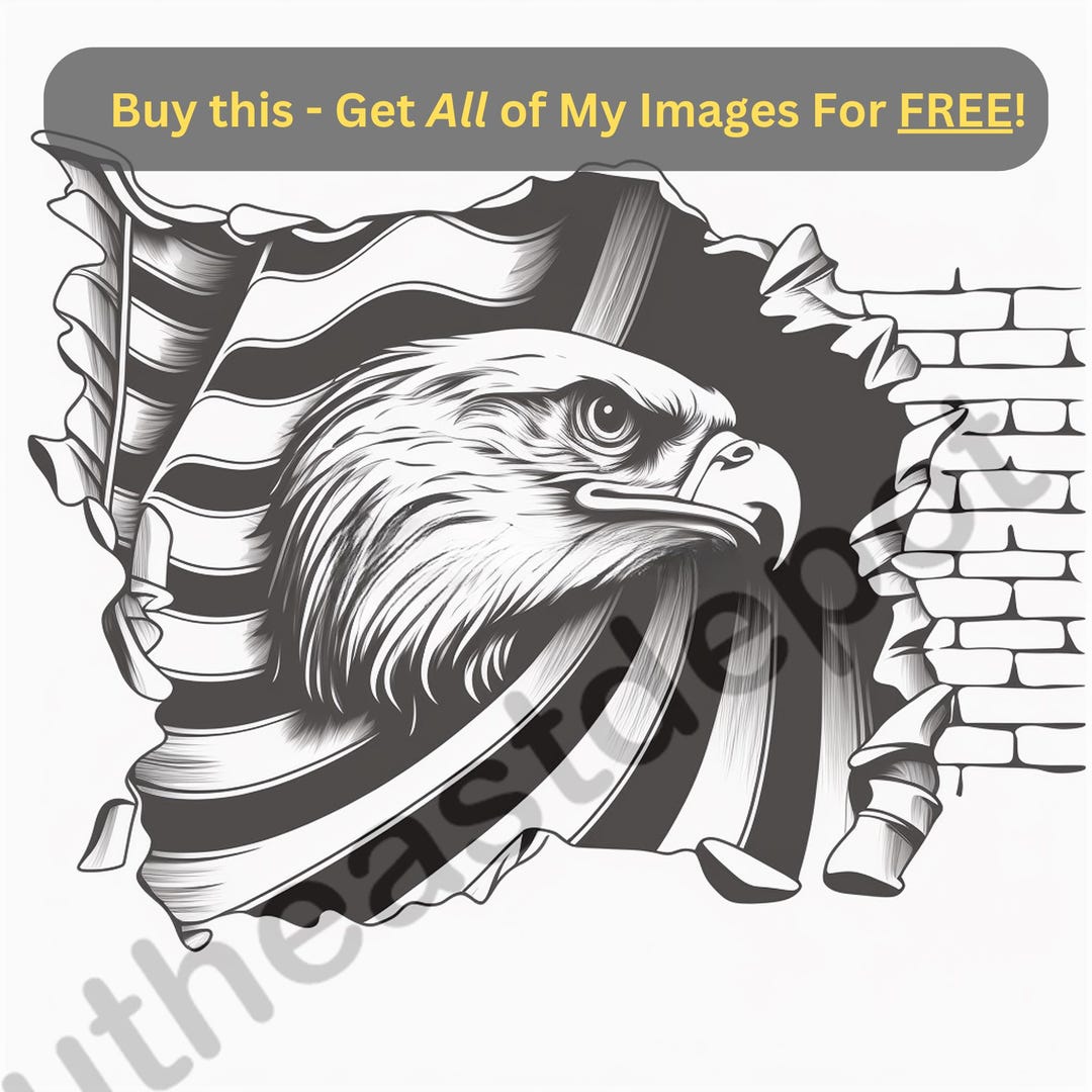 Ten Eagle Digital Design File - Glowforge | Lightburn Laser Ready ...