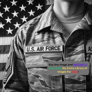U.S. Air Force Image Laser Cut Burn File | US Patriotic Military Uniform Digital Download | 3D Illusion Graphics PNG Photo Glowforge - 0278