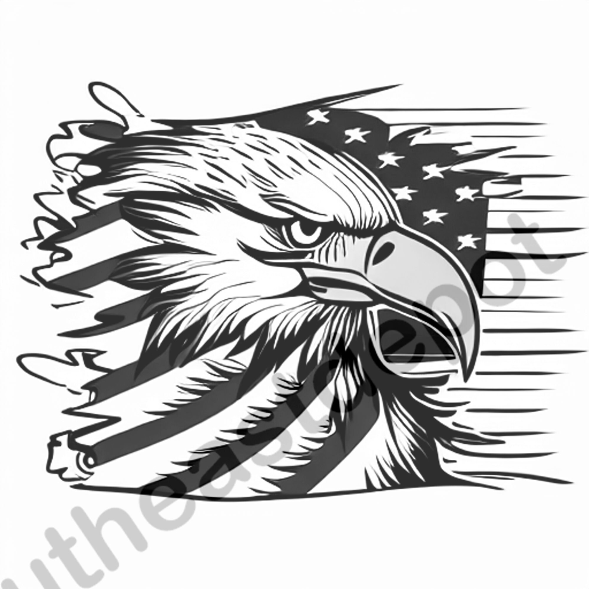Ten Eagle Digital Design File Glowforge Lightburn Laser Ready Engrave ...