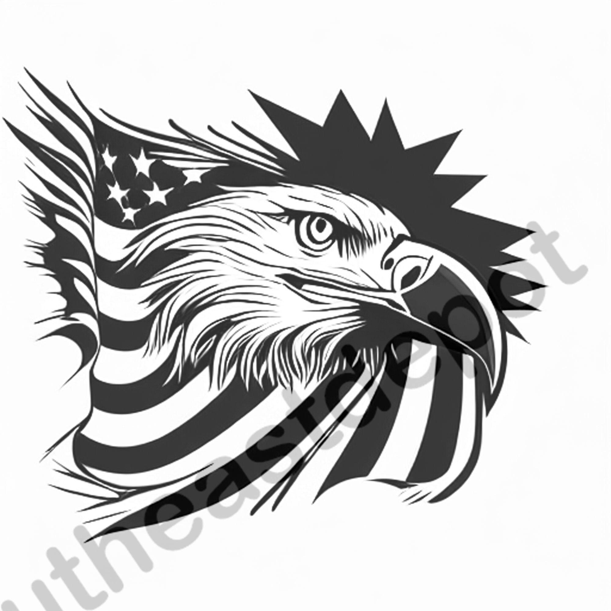 Ten Eagle Digital Design File Glowforge Lightburn Laser Ready Engrave ...