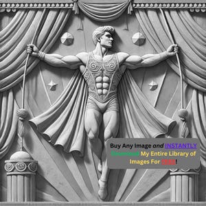 Immagine di acrobata del circo File di masterizzazione tagliato al laser / Download digitale del palcoscenico del teatro / Grafica di illusione 3D Foto PNG Glowforge - 0361