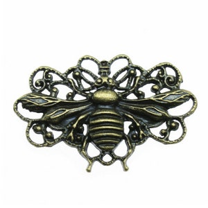 5pcs Bee Charms Pendant30x47mm Atique Bronze/Antique Silver DIY Jewelry Making Base Material image 4