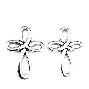 10pcs Cross charms pendant---37x28mm Antique silver DIY jewelry handmade base material