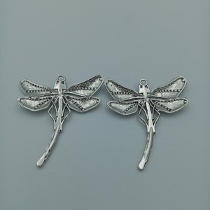 10pcs Dragonfly Charms Pendant 50x55mm Antique Silver DIY Jewelry Making Ornament Accessories image 9