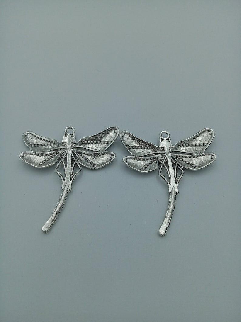 10pcs Dragonfly Charms Pendant 50x55mm Antique Silver DIY Jewelry Making Ornament Accessories image 9