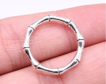 10pcs Rings charms---21mm Antique silver DIY jewelry handmade base material