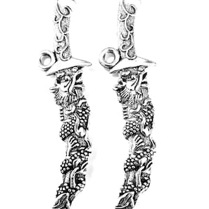 5pcs Swords charms pendant---59x14mm Antique silver DIY jewelry handmade base material