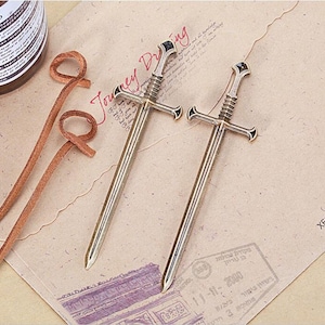 10pcs Sword Charms 25x88mm Antique Silver/Bronze DIY Jewelry Accessories Bronze