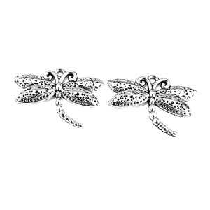 10pcs Dragonfly charms pendant17x25mm Antique silver DIY jewelry handamde base material image 2