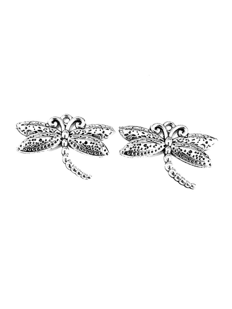 10pcs Dragonfly charms pendant17x25mm Antique silver DIY jewelry handamde base material image 2