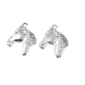 10pcs Horse Charms Pendant28x22mm Antique Silver DIY Jewelry Making Ornament Accessories image 2