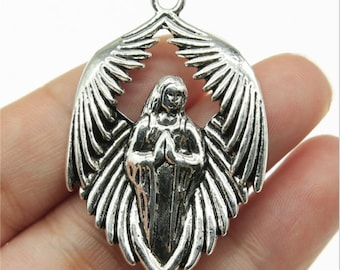 5pcs Angel charms pendant 43x27mm antique silver/antique bronze DIY Jewelry Making Ornament Accessories